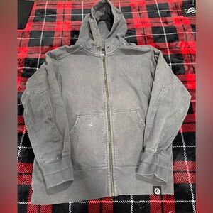 American Giant Hoodie Mens XL Grey Full Zip Sweatshirt Heavyweight Made In USA